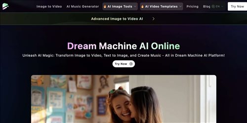 Dream Machine AI网页截图