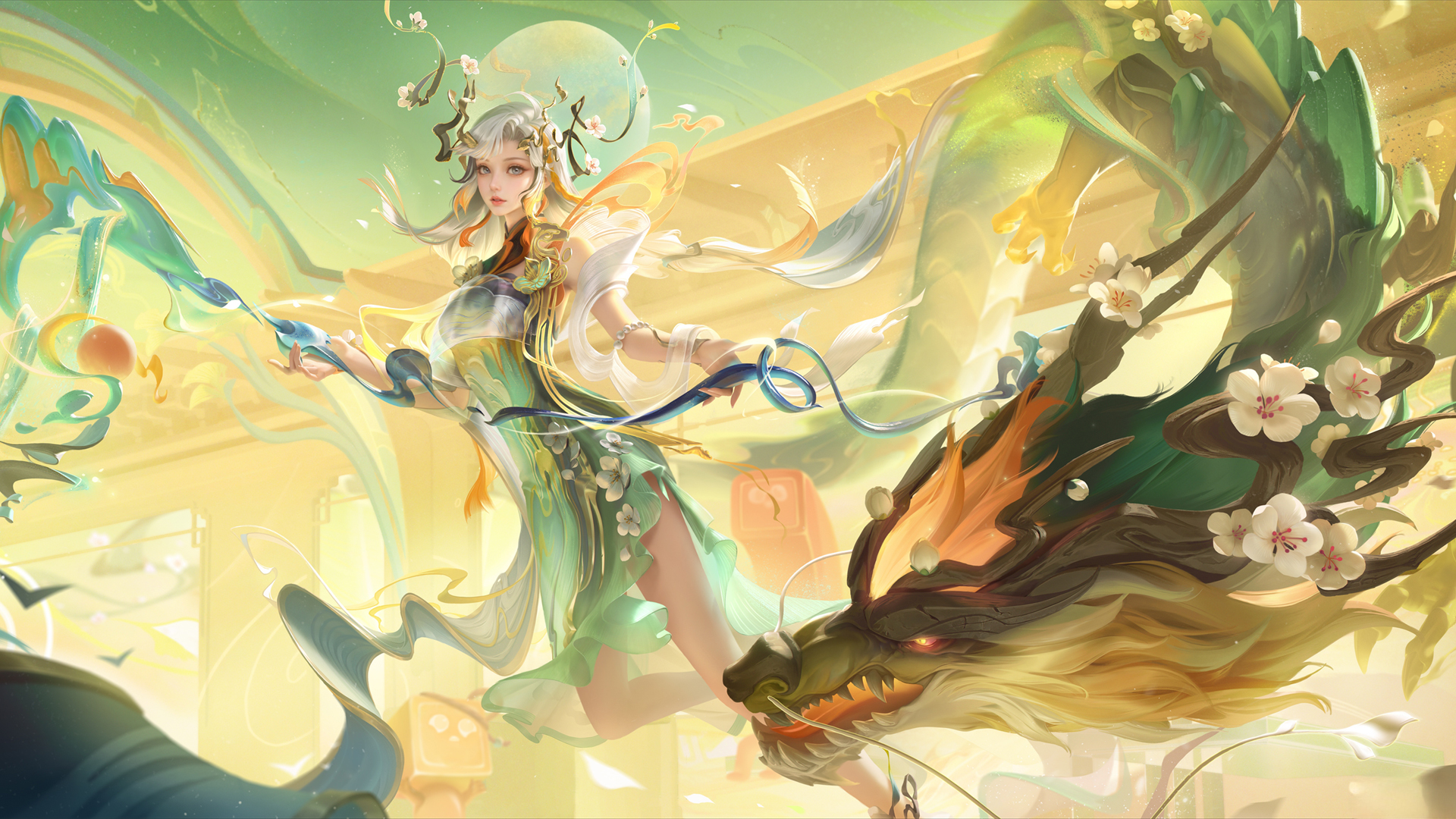 ['大乔忆丹青 王者荣耀龙年皮肤 超清无水印壁纸 手机高清壁纸']