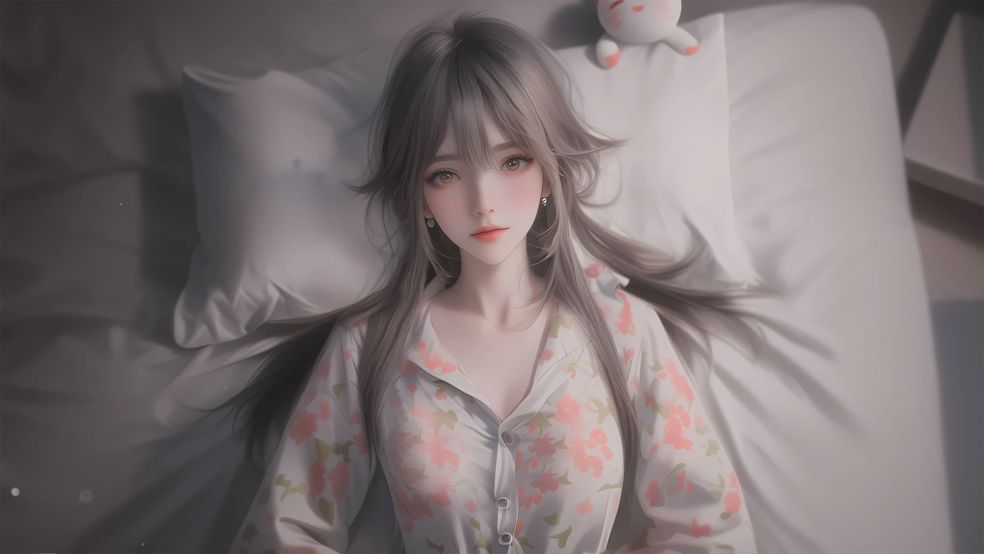 ['居家 长发 动漫 可爱 女孩 高清 壁纸']