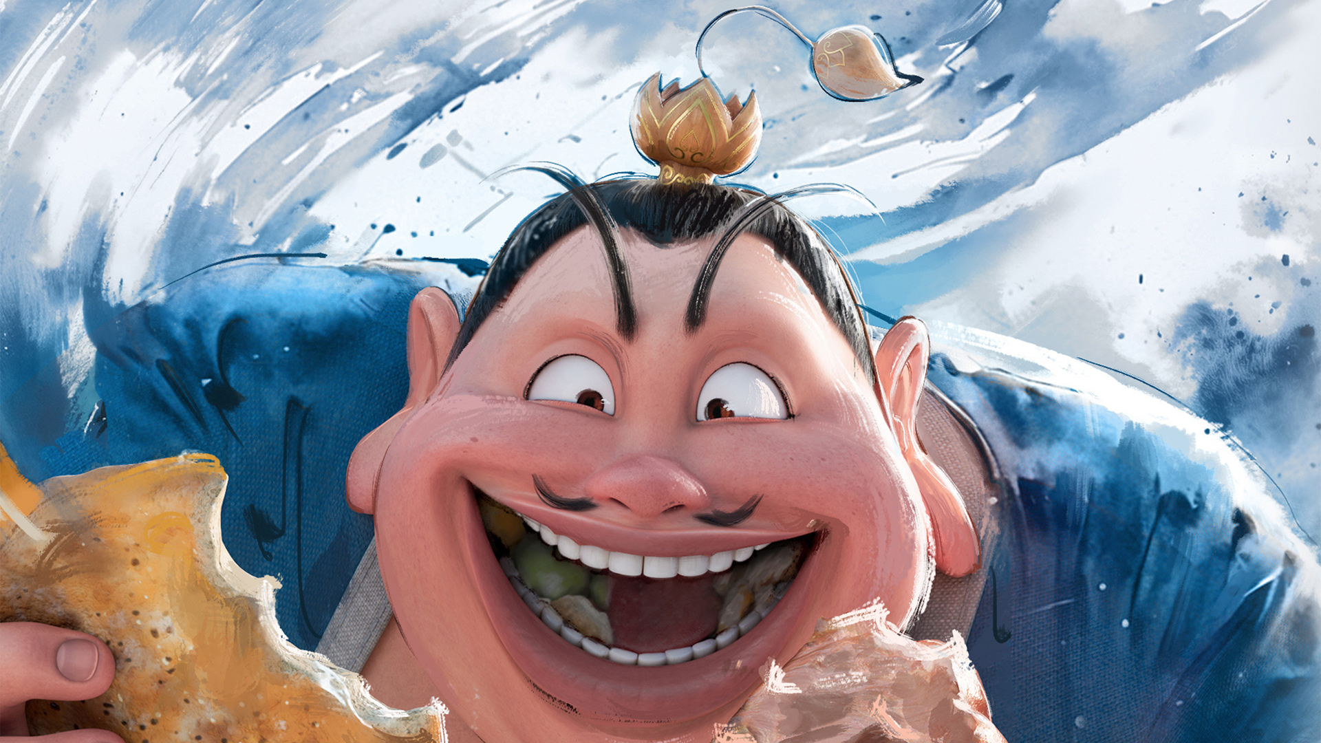 ['哪吒之魔童闹海 太乙真人 水墨 桌面壁纸']