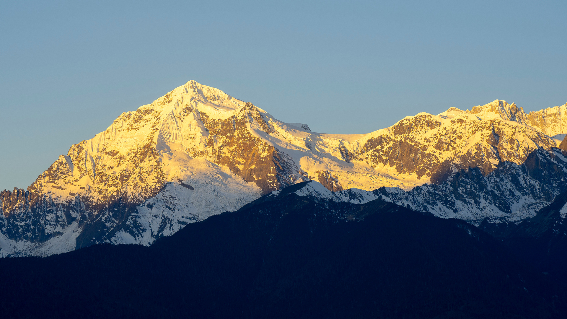 ['日照金山 高清壁纸 雪山风景 电脑桌面 4K下载']