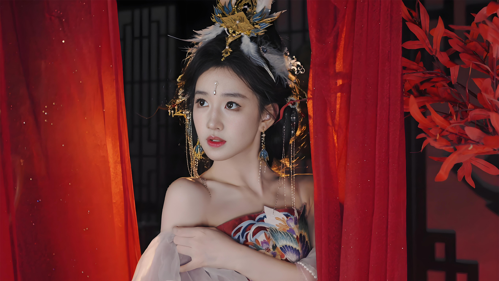 ['黄玉瑶 新倩女幽魂 七夕婚服 古风美女 4K高清 壁纸']
