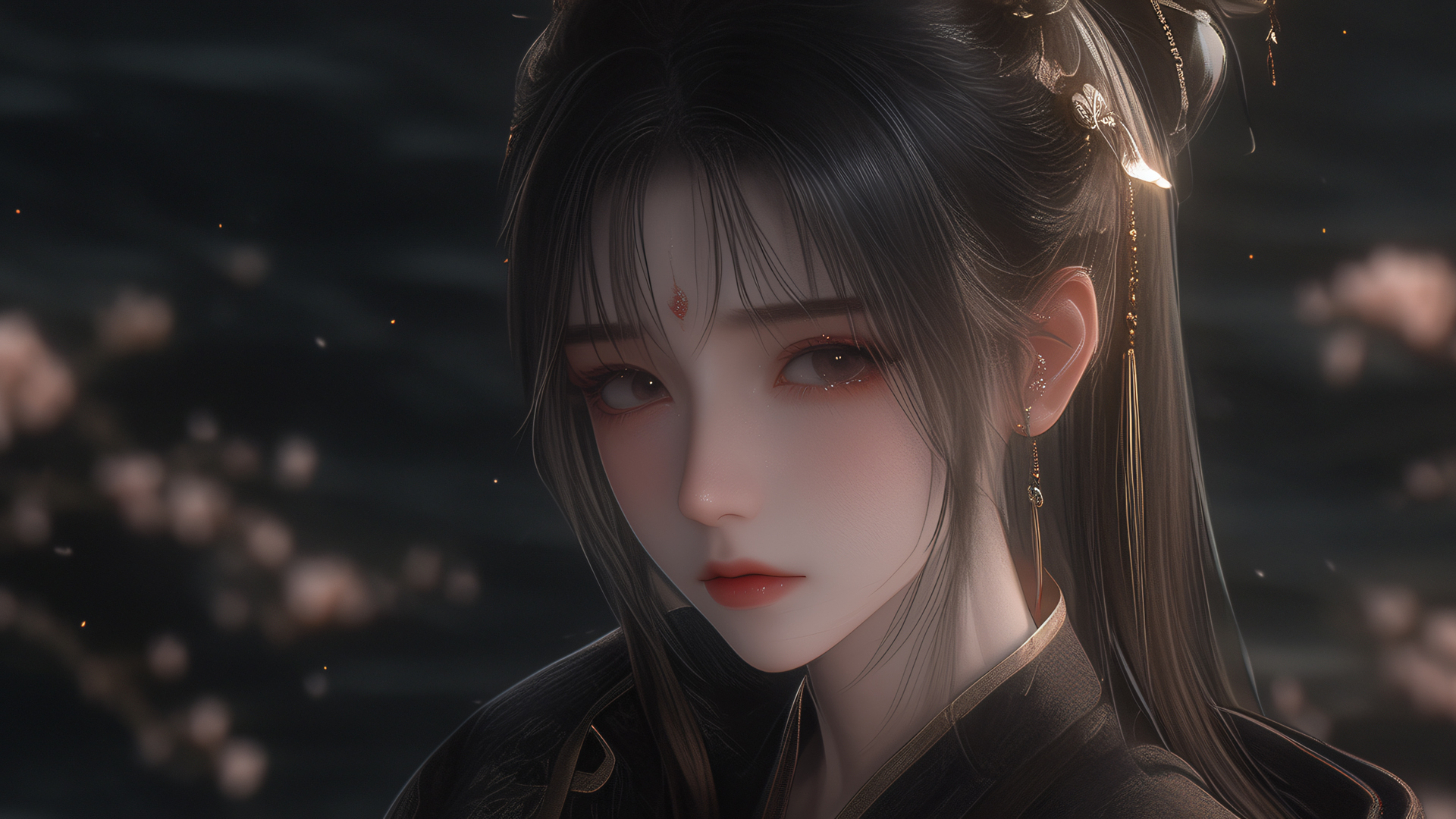 ['古风动漫美女 高清桌面壁纸 手绘古装 唯美汉服 游戏人物']