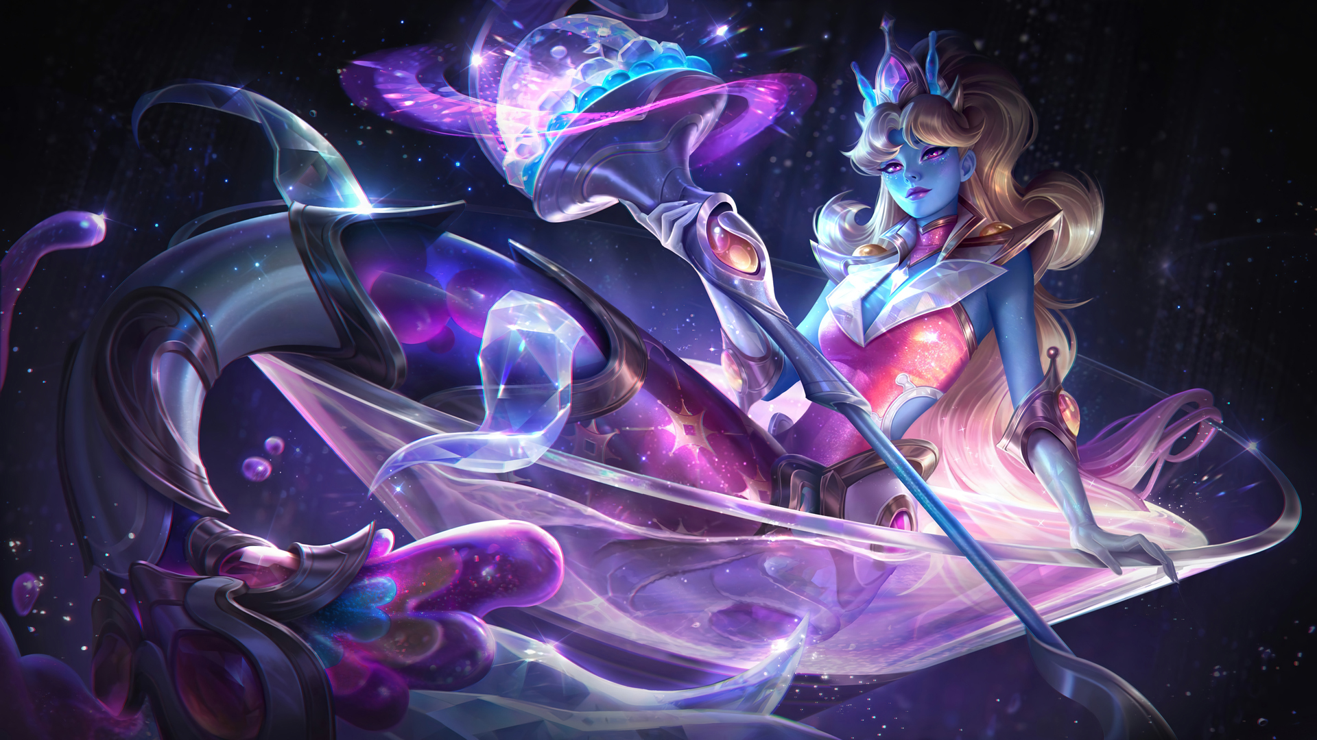 ['LOL 英雄联盟 太空律动 娜美 至臻 4K 高清 电脑壁纸']
