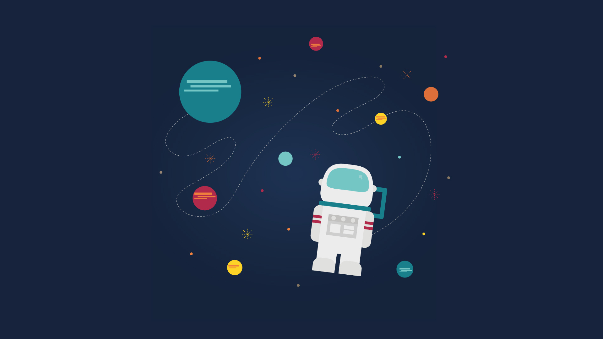 ['探险家 宇宙探险 太空星球 创意设计桌面壁纸']