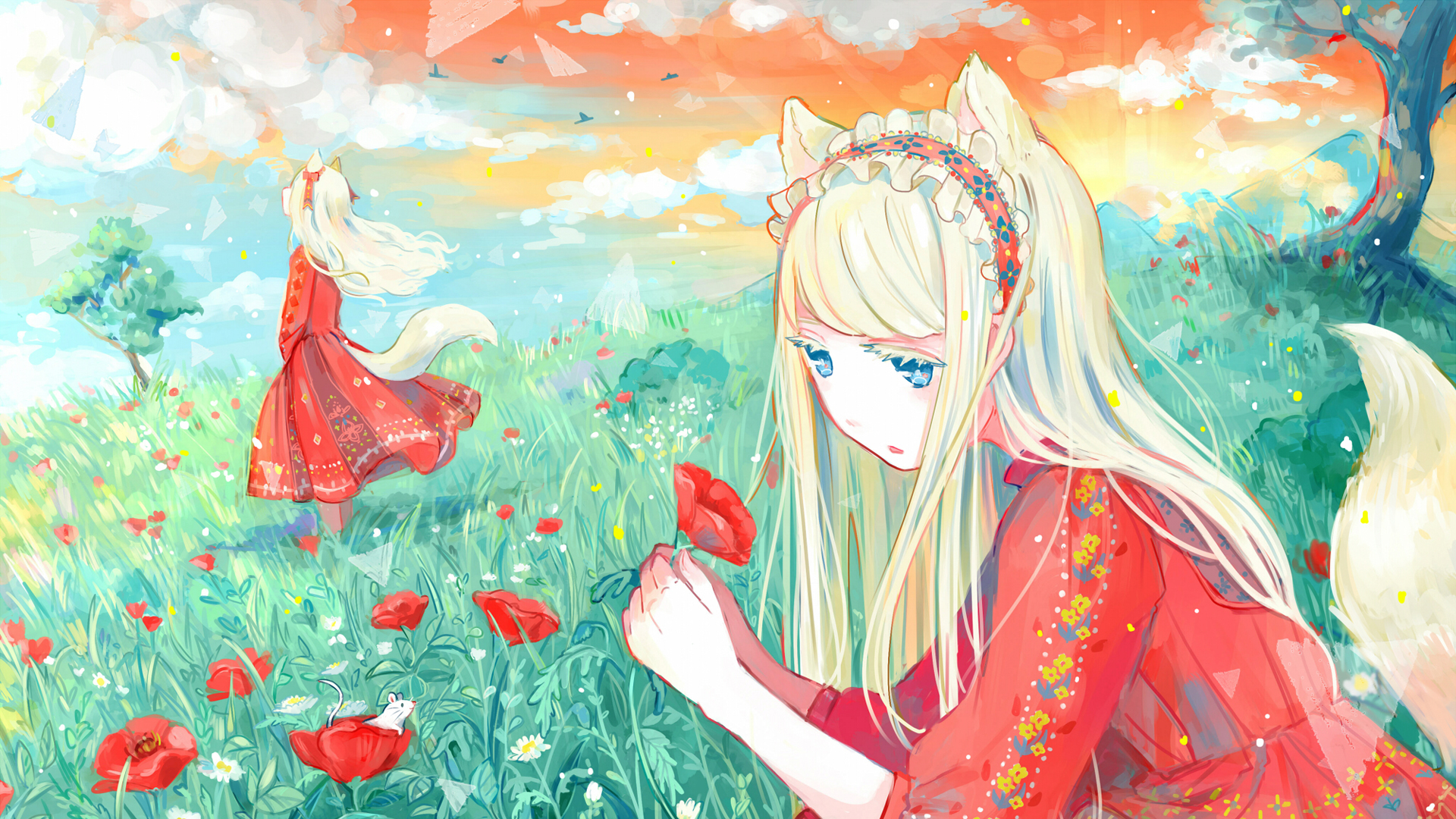['二次元 动漫 少女 高清 4K 壁纸']