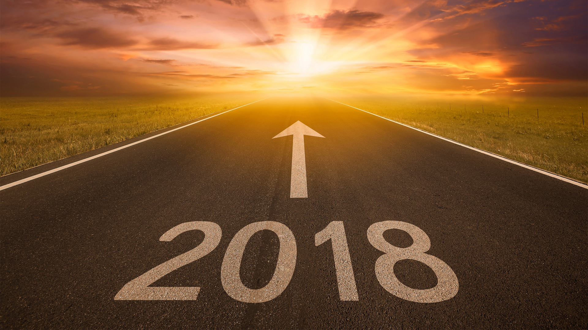 ['数字 指针 道路 公路 太阳 天空 云 2018 壁纸']